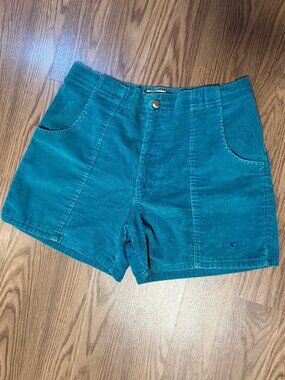 Vintage Turquoise OP Corduroy Shorts Size 36